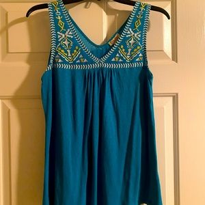 Embroidered Tank Top by Lucky Brand